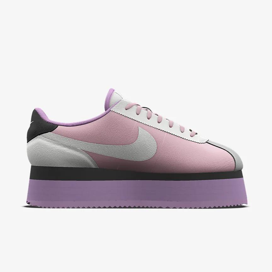 Giày Nike Cortez Platform Unlocked By You Greatest Gift Nữ Trắng Hồng